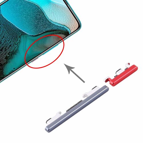 Power Volume Button f�r Xiaomi Redmi K30 Pro Grau Lautst�rke On Off Ersatzteil