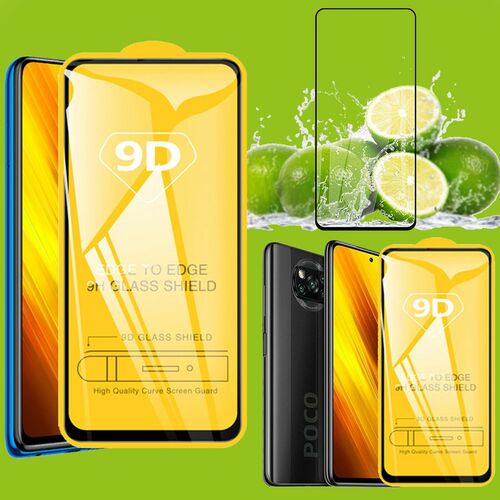 F�r Xiaomi Poco X3 3D Premium 0,3 mm H9 Hart Glas Schwarz Folie Schutz H�lle Neu
