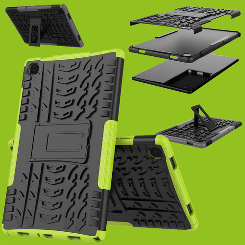 F�r Samsung Galaxy Tab A7 T500 / T505 2020 Hybrid Outdoor Schutzh�lle Case Gr�n Tasche Cover Etuis