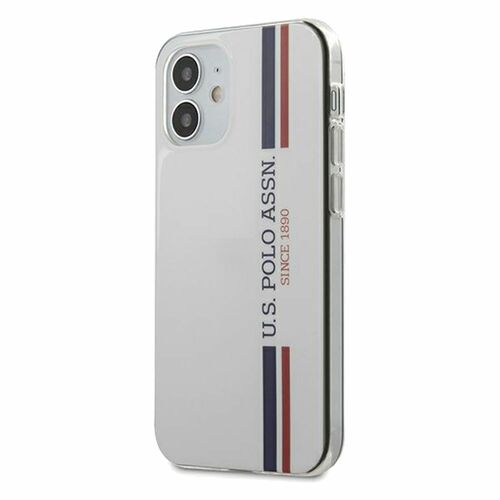 US Polo iPhone 12 Mini 5.4 Silikon H�lle Wei� Tricolor Collection Case Cover Schutzh�lle Zubeh�r