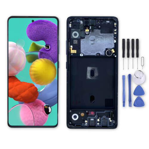 Samsung Display LCD Kompletteinheit f�r Galaxy A51 5G A516N GH82-23100A GH82-23124A Prism Cube Black / Schwarz