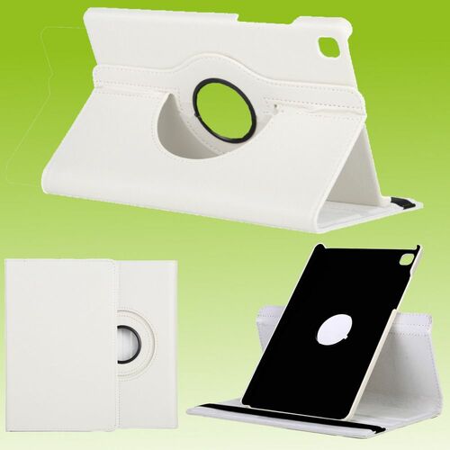 F�r Samsung Galaxy Tab A7 2020 T500 T505 360 Grad Rotation Tablet Tasche H�lle Case Cover Etui Schutz Wei� Neu
