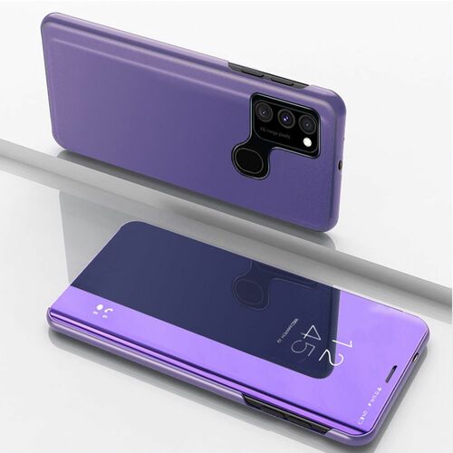 Fr Samsung Galaxy A21s A217F Clear View Spiegel Mirror Smartcover Lila Schutzhlle Cover Etui Tasche Hlle Neu Case Wake UP Funktion