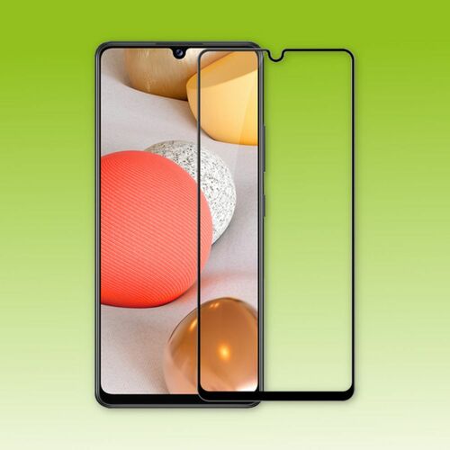 F�r Samsung Galaxy A42 5G A426B 3D Premium 0,3 mm H9 Hart Glas Schwarz Folie Schutz H�lle Neu