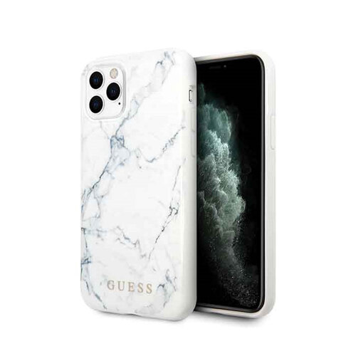 Guess Marble Collection Apple iPhone 11 Pro Wei� Marmor Hard Case Cover Schutzh�lle Etui