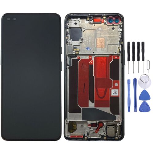F�r OnePlus Nord Display Full OLED LCD mit Rahmen Einheit Touch Ersatzteil Reparatur Schwarz