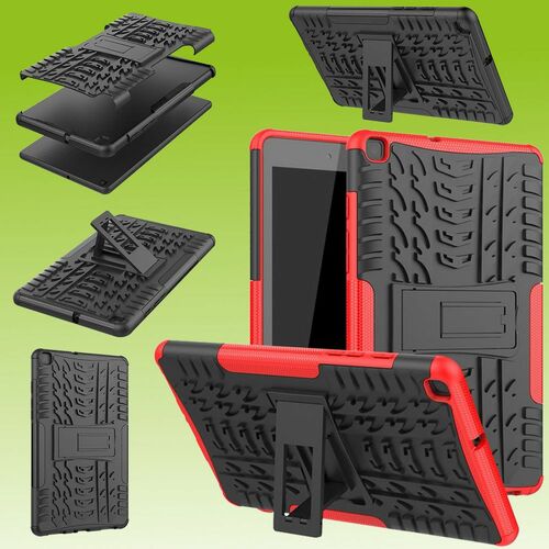 F�r Samsung Galaxy Tab A 8.0 2019 T290 T295 Hybrid Outdoor Schutzh�lle Case Rot Tasche Cover Etuis