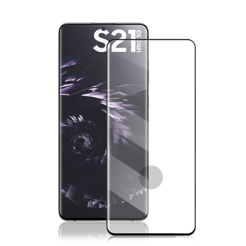 Für Samsung Galaxy S21 Ultra G998B 4D Premium 0,3 mm H9 Hart Glas Schwarz Folie Schutz Hülle Neu