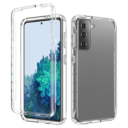 F�r Samsung Galaxy S21 G991B Hybrid Case 2teilig Outdoor Transparent Tasche H�lle Cover Schutz