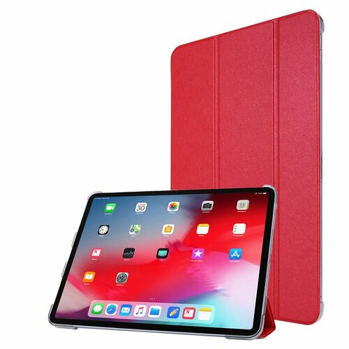 F�r Apple iPad Air 11 2024 / 2022 / Pro 11.0 2020 3 folt Wake UP Smart Cover Tablet Tasche Rot Etuis