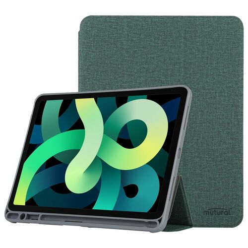 F�r Apple iPad Air 10.9 2020/ Air 2022 Original Mutural 3 folt Wake UP Smart Cover Tablet Tasche Gr�n Etuis 