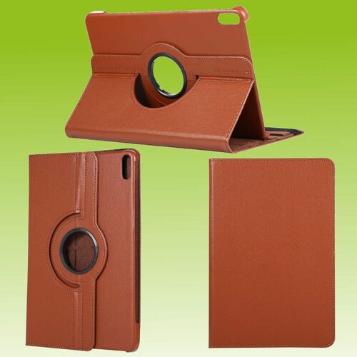 F�r Huawei MatePad 2020 10.4 Zoll 360 Grad H�lle Cover Tasche Braun Kunst Leder Case Neu