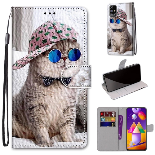 F�r Samsung Galaxy M31s M317F Kunstleder Handy Tasche Book Motiv 4 Schutz H�lle Case Cover Etui Neu