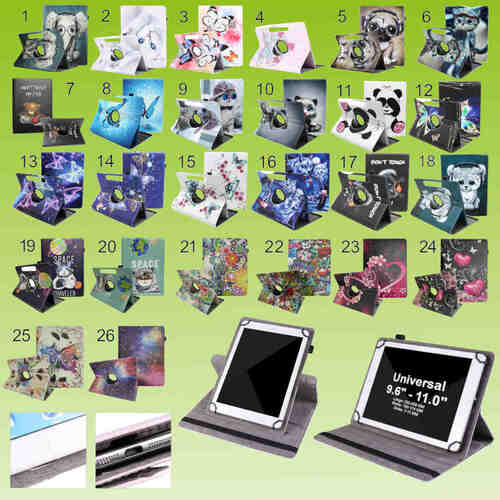 Fr Lenovo Tablet Motiv Muster 360 Grad Rotation Tasche Kunst-Leder Hlle Etuis Cover Schutz Case Zubehr