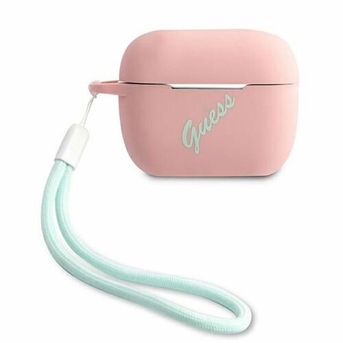 Guess Apple Airpods Pro Cover Pink Gr�n Silicone Vintage Schutzh�lle Tasche Case Etui Halter