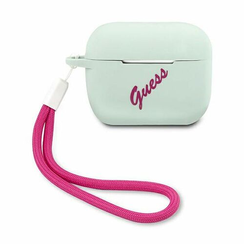 Guess Apple Airpods Pro Cover Blau Pink Silicone Vintage Schutzh�lle Tasche Case Etui Halter