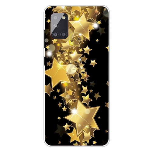 F�r Samsung Galaxy A41 Silikon Case TPU Motiv Gold Star Schutz Muster Tasche H�lle Cover Etuis Zubeh�r