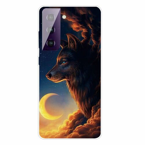 F�r Samsung Galaxy S21 Plus Silikon Case TPU Sky Wolf Schutz Muster Tasche H�lle Cover Etuis