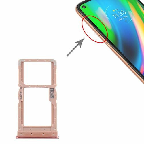 F�r Motorola Moto G9 Plus Simkarten Halter Card Tray Gold SD Card Ersatzteil