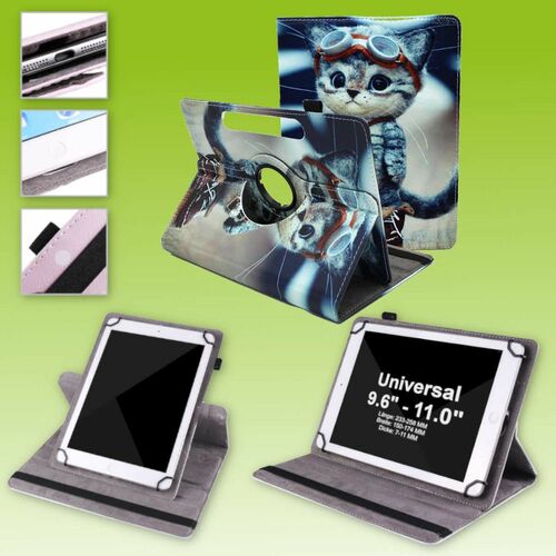 Fr Huawei MediaPad T5 10.1 Zoll 360 Grad Rotation Universell Motiv 6 Tablet Tasche Kunst Leder Hlle Etuis
