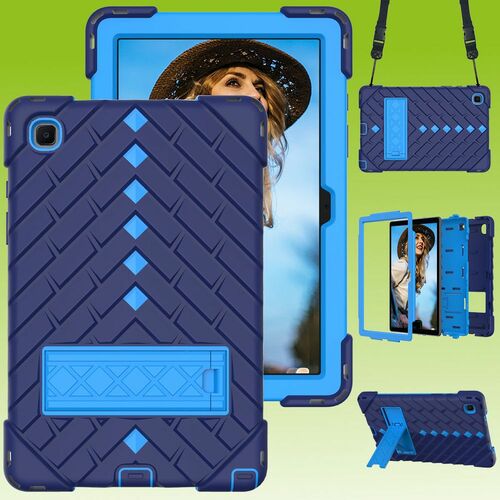 F�r Tablet aufstellbare Shockproof Hybrid Tasche mit Band Etuis Cover Case Schutz Robust Neu 