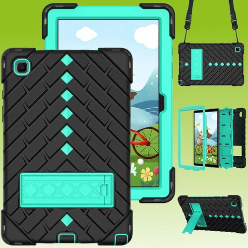 Fr Tablet aufstellbare Shockproof Hybrid Tasche mit Band Etuis Cover Case Schutz Robust Neu 