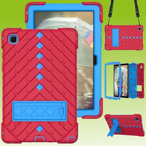 F�r Tablet aufstellbare Shockproof Hybrid Tasche mit Band Etuis Cover Case Schutz Robust Neu 