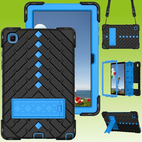 F�r Tablet aufstellbare Shockproof Hybrid Tasche mit Band Etuis Cover Case Schutz Robust Neu 