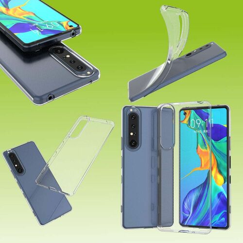F�r Sony Xperia 1 III 3. Generation Silikoncase TPU Schutz Transparent Tasche H�lle Cover Etui Zubeh�r Neu