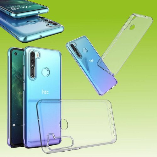 F�r HTC Desire 20 Pro Silikoncase TPU Schutz Transparent Tasche H�lle Cover Etui Zubeh�r Neu