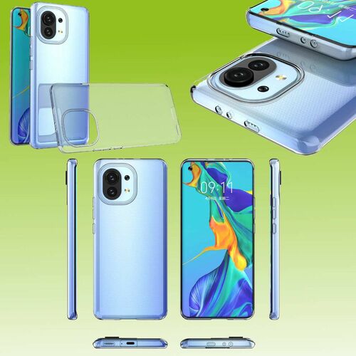 F�r Xiaomi Mi 11 Lite Silikoncase TPU Schutz Transparent Handy Tasche H�lle Cover Etui Zubeh�r Neu