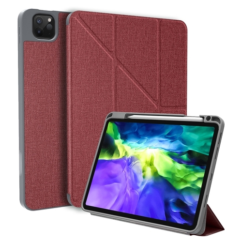 F�r Apple iPad Air 11 2024 / Pro 11.0 2021/ 2022 Original Mutural 3 folt Wake UP Smart Cover Tablet Tasche Rot Etuis 
