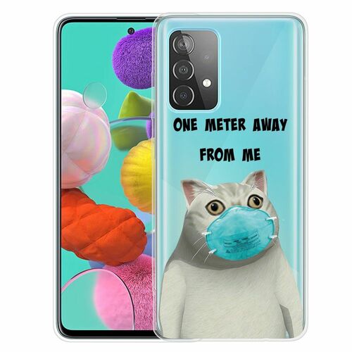 F�r Samsung Galaxy A52 / A52s 5G Silikon Case TPU Motiv Mask Cat Schutz H�lle Cover Etuis Zubeh�r Transparent