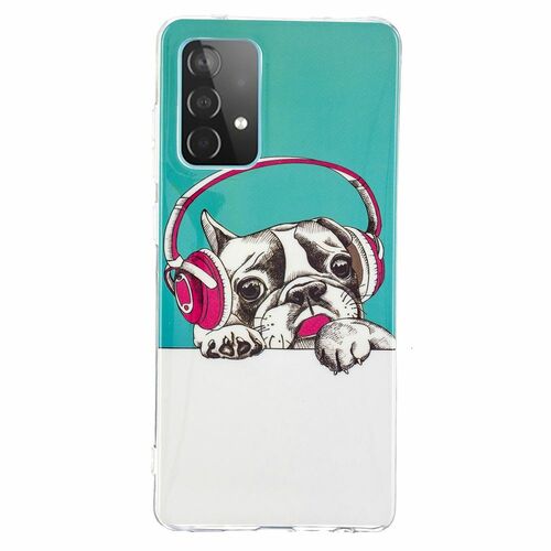 F�r Samsung Galaxy A52 / A52s 5G Silikon Case TPU Motiv Headset Dog Schutz H�lle Cover Etuis 