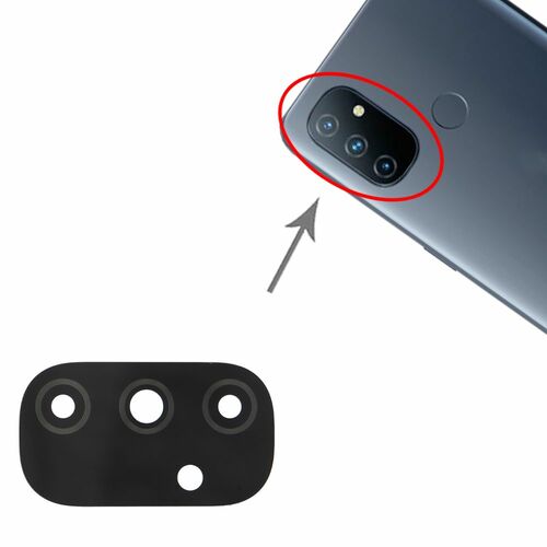 F�r OnePlus Nord N100 Kamera Glas Abdeckung Linse Schwarz Ersatzteil Reparatur