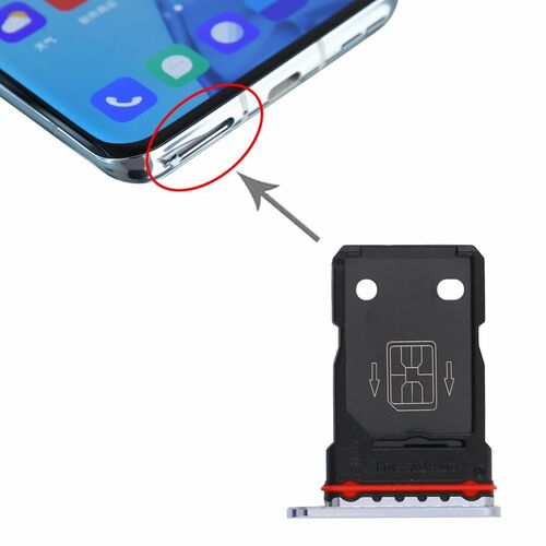 F�r OnePlus 9 Pro Dual Sim Karten Halter Adapter Silber Ersatzteil Reparatur