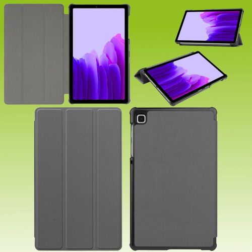 F�r Samsung Galaxy Tab A7 Lite 2021 8.7 2021 Tablet Tasche 3 folt Wake UP Smart Cover Etuis Grau