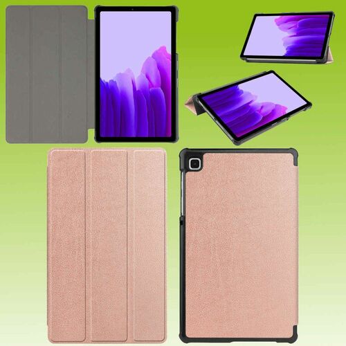 Fr Samsung Galaxy Tab A7 Lite 2021 8.7 2021 Tablet Tasche 3 folt Wake UP Smart Cover Etuis Rose Gold
