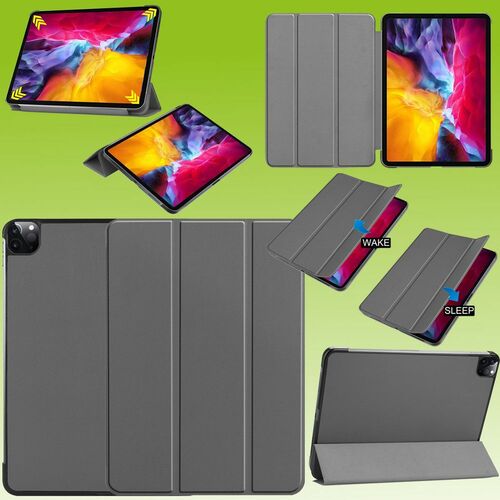 Premium Smart Cover Grau Tasche Etuis H�lle f�r Apple iPad Air 11 2024 / Pro 11.0 2021/ 2022 Case