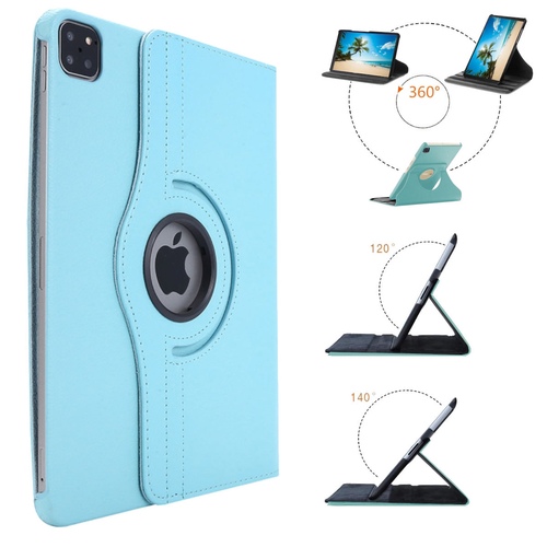 F�r Apple iPad Air 11 2025 / 2024 / Pro 11.0 2022 / 2021 360 Grad Rotation Tablet Tasche H�lle Hellblau