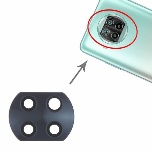 Kamera Linsen Abdeckung f�r Xiaomi Mi 10T Lite 5G Ersatzteil Reparatur Schwarz