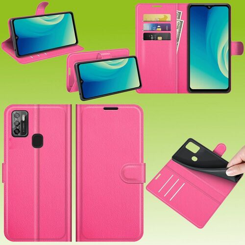 F�r ZTE Blade A7s 2020 Handy Tasche Wallet Premium Pink Schutz H�lle Case Cover Etuis Neu Zubeh�r