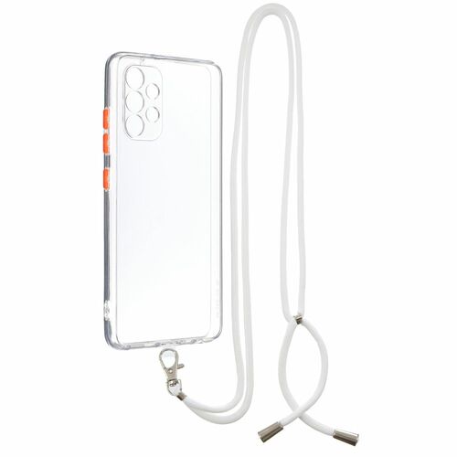 F�r Samsung Galaxy A32 4G Silikoncase TPU Schutz Transparent Handy Tasche H�lle Cover Etui Zubeh�r Neu + Halte Schlaufe