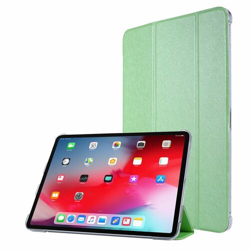 F�r Apple iPad Air 13 2024 / Pro 12.9 2021 3 folt Wake UP Smart Cover Tablet Tasche Gr�n Etuis