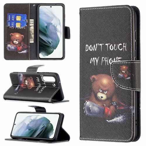 F�r Samsung Galaxy S21 FE G990B Kunstleder Handy Tasche Book Motiv 1 Schutz H�lle Case Cover Etui Neu