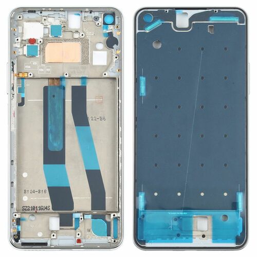 F�r Xiaomi Mi 11 Lite 4G Front Geh�use LCD Rahmen Ersatz Teil Reparatur Silber