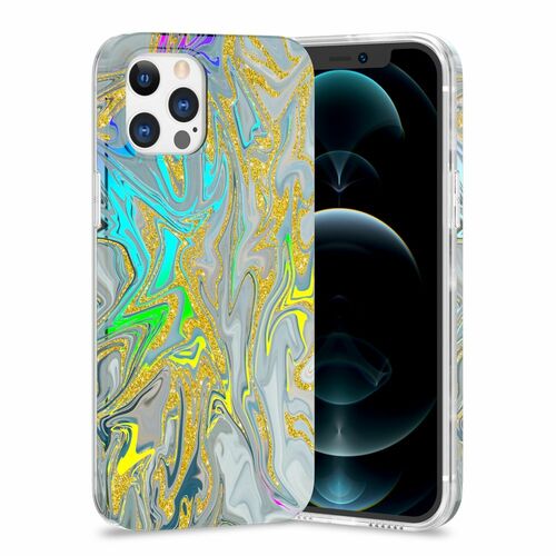 F�r Apple iPhone 12 / 12 Pro Shockproof TPU Watercolor Splash Schutz Tasche H�lle Cover Etui Motiv 2