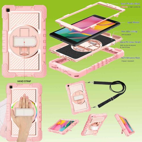 F�r Tablet Modelle aufstellbare Outdoor Hybrid 360 Grad mit Halte-Schlaufe Tablet Tasche Etuis Cover Case Schutz Robust Neu 