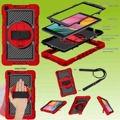 F�r Tablet Modelle aufstellbare Outdoor Hybrid 360 Grad mit Halte-Schlaufe Tablet Tasche Etuis Cover Case Schutz Robust Neu 