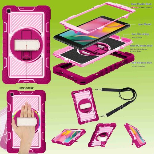 F�r Tablet Modelle aufstellbare Outdoor Hybrid 360 Grad mit Halte-Schlaufe Tablet Tasche Etuis Cover Case Schutz Robust Neu 